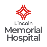 Lincoln Memorial Hospital logo with red emblem and gray text on a white background