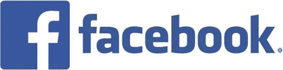 Facebook logo with white “f” on a blue background