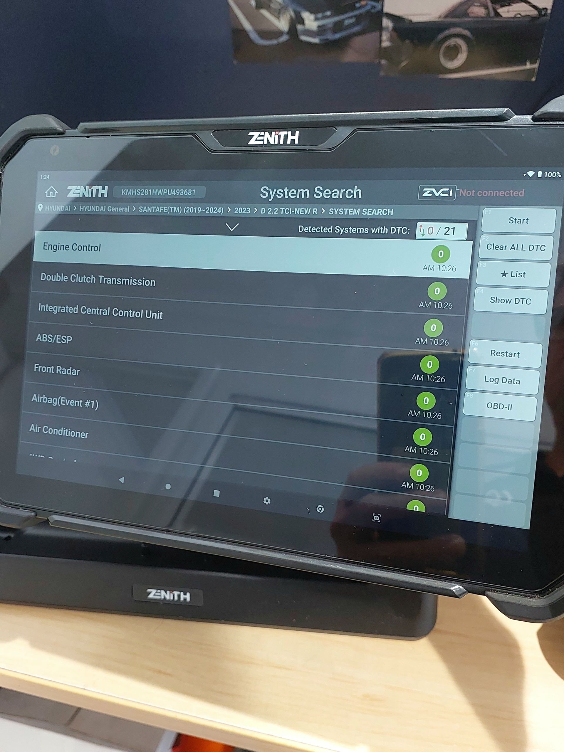 A Screen Showing System Search For A Hyundai — Marcoola Tyre & Mechanical In Marcoola, QLD