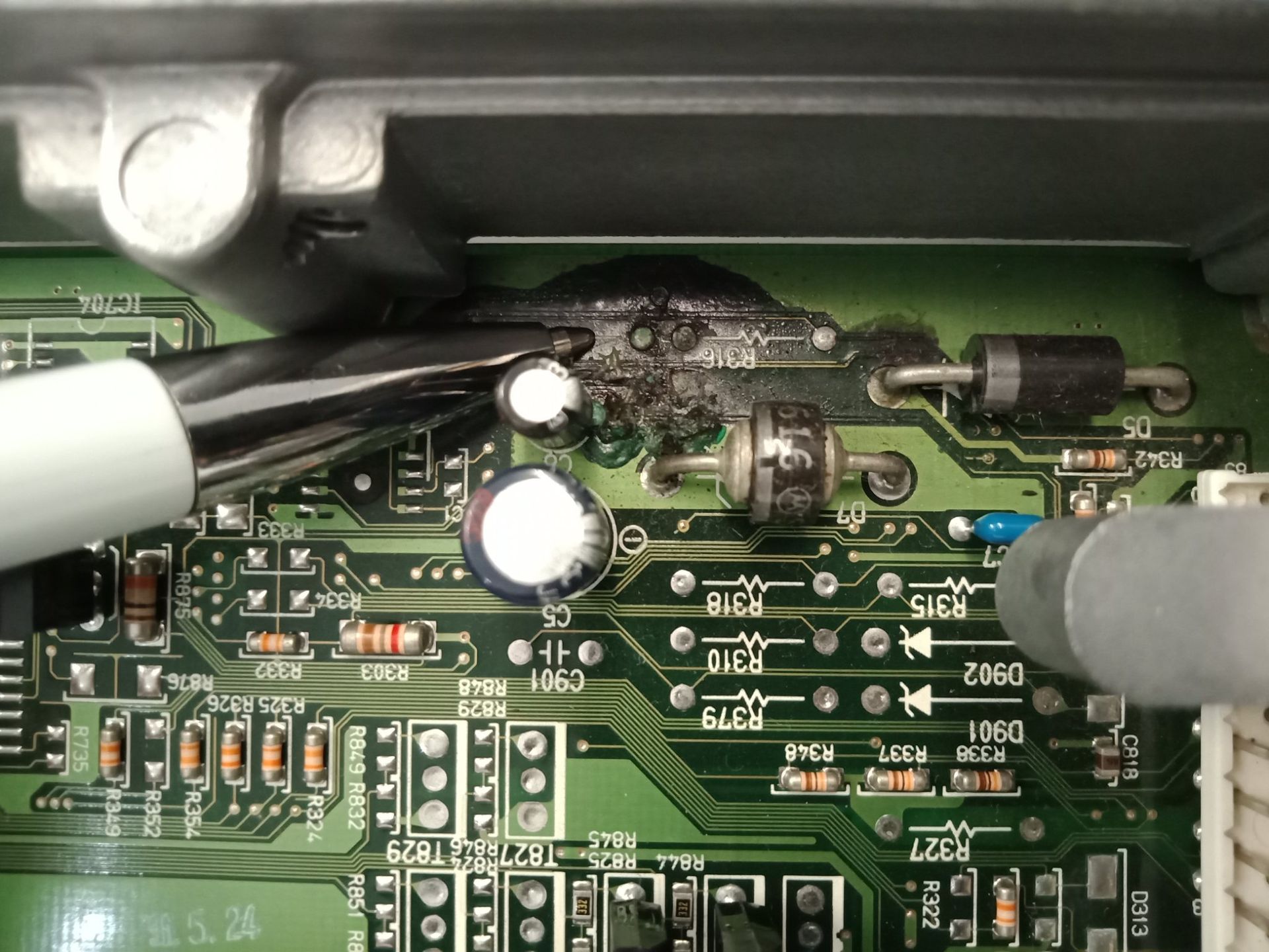A Close Up Of A Motherboard With A Few Wires Coming Out Of It — Marcoola Tyre & Mechanical In Marcoola, QLD