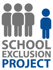 School Exclusion Project Logo showing one child detached from other children.