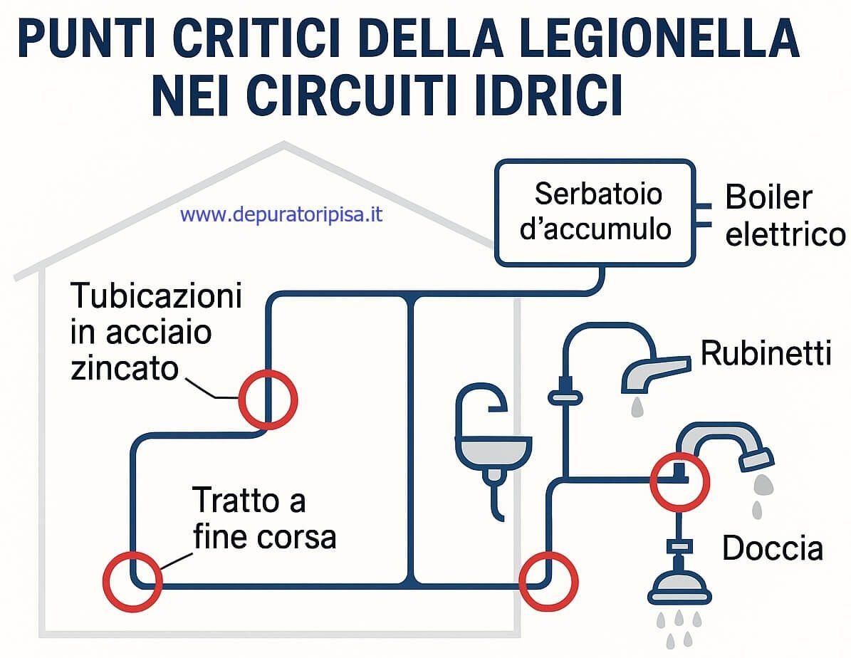 Punti critici della legionella