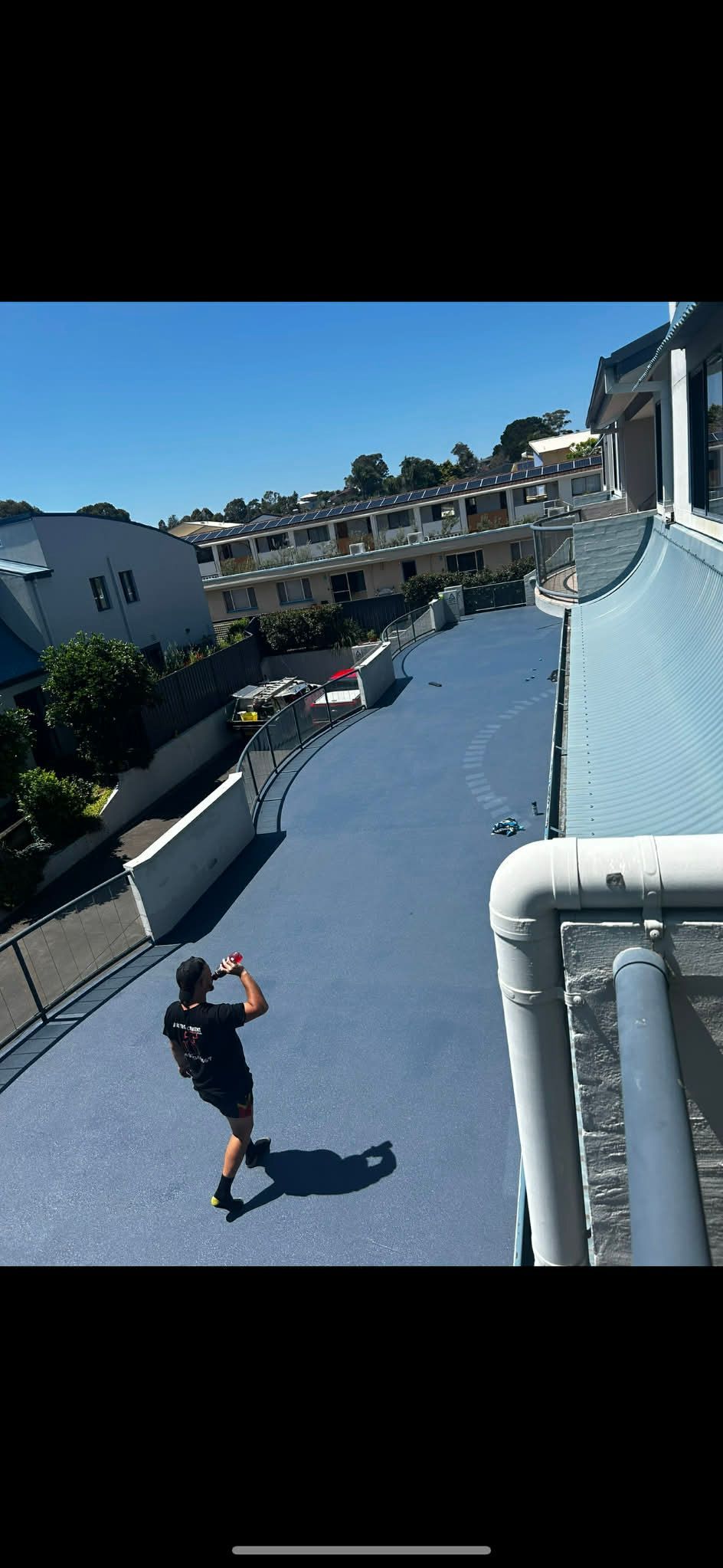Exterior waterproofing large balcony area