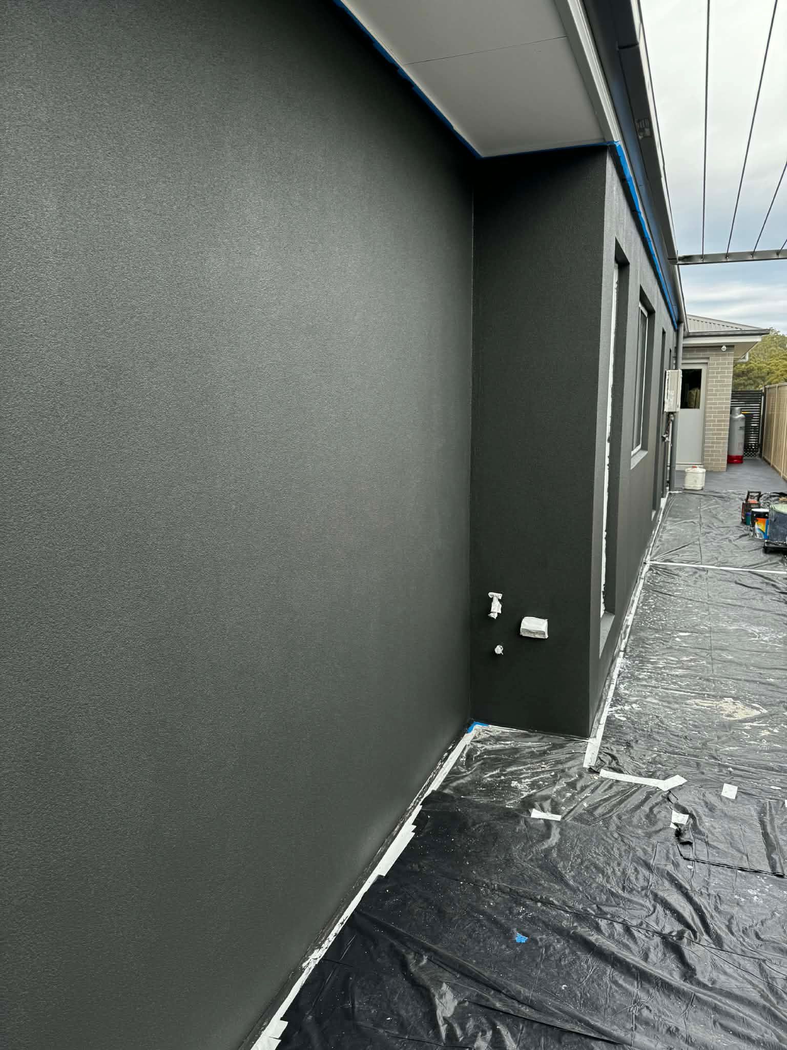 Blueboard rendering clean exterior finish