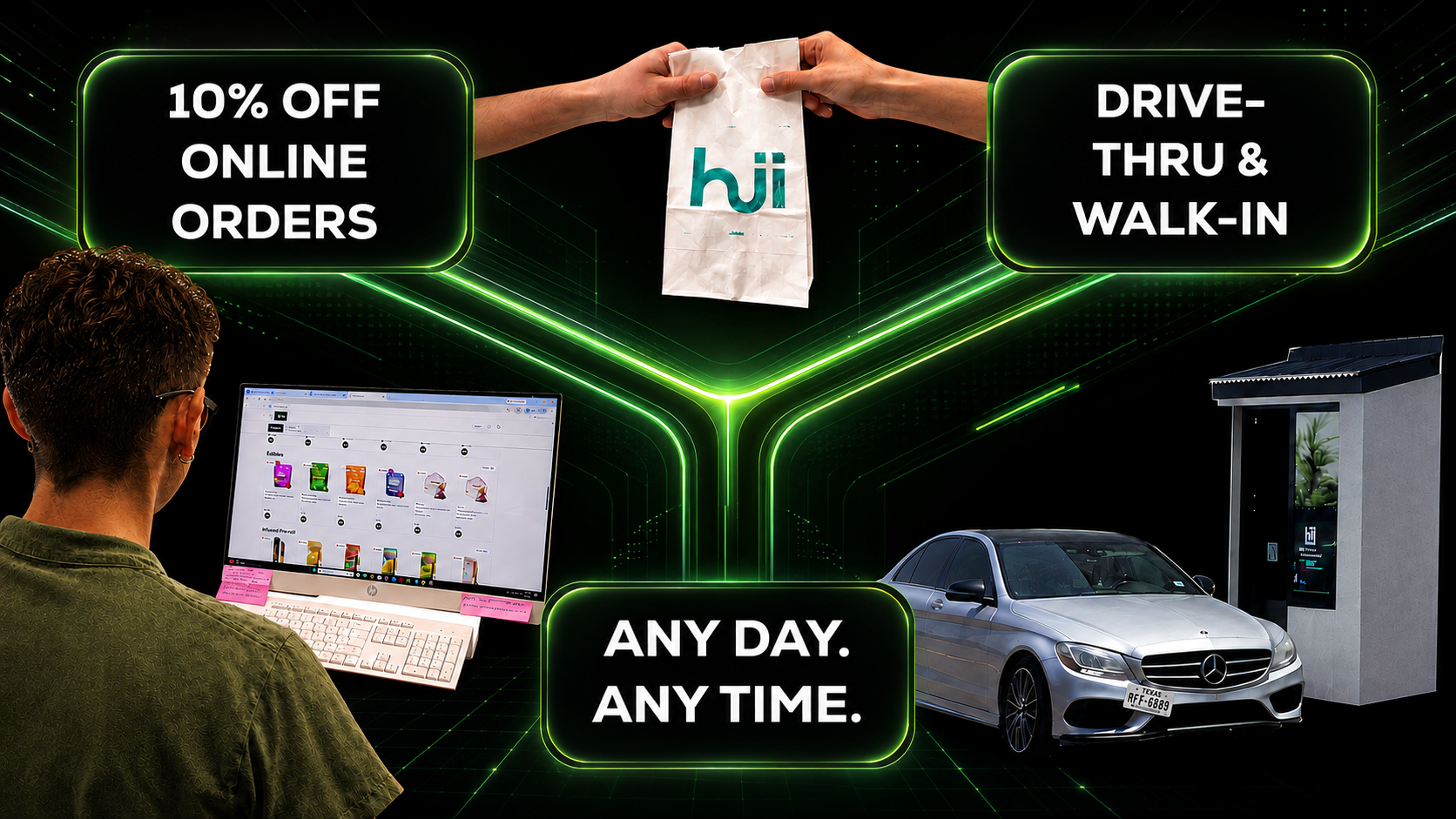 10% off online orders; orders must be picked up through drive-thru.