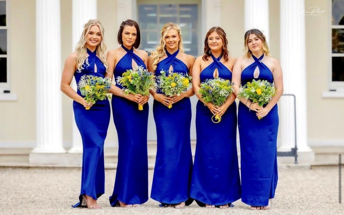 Bridesmaids at the wedding venue in Devon