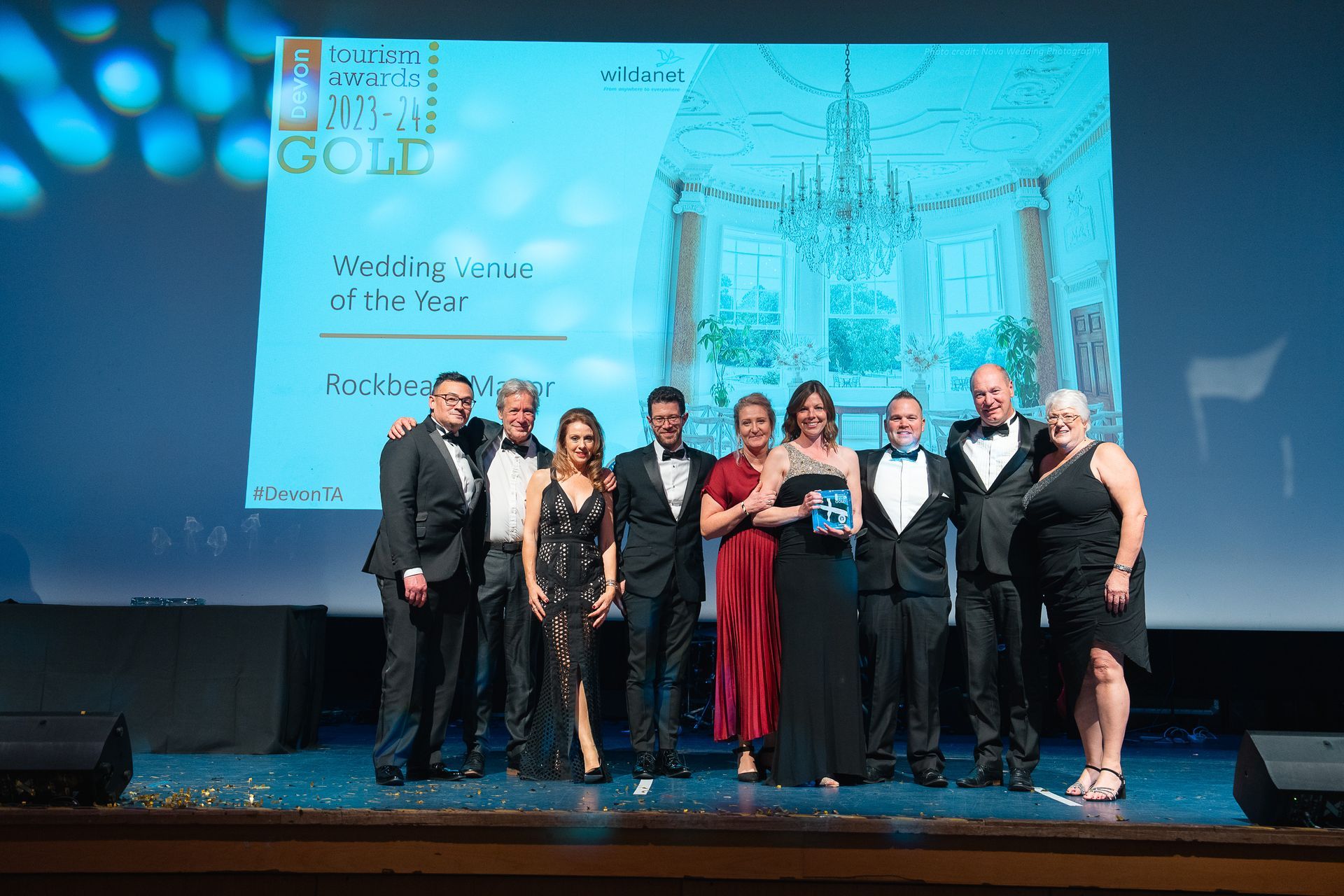 Rockbeare Manor team recieving gold award