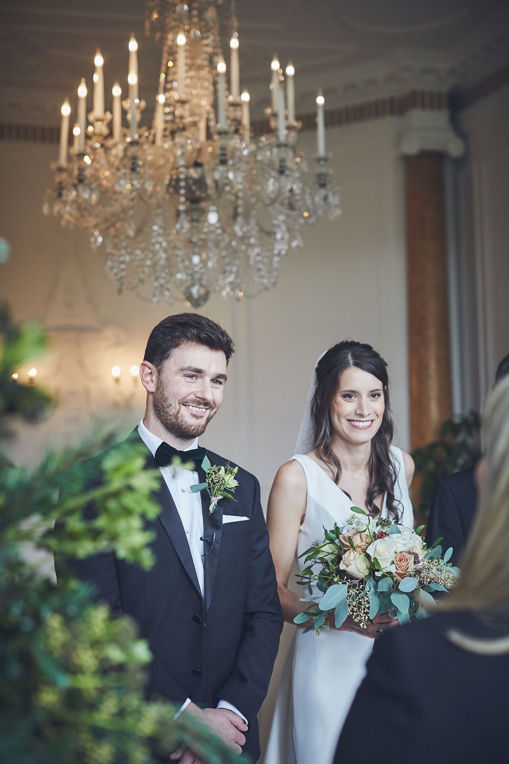 Bride and groom at their ceremony 