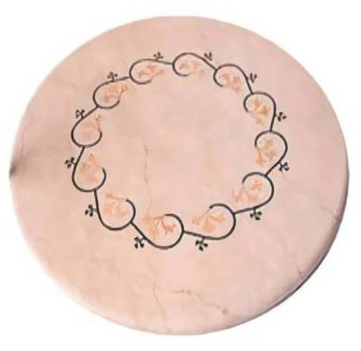 Diagramma circolare con nodi etichettati e frecce curve su sfondo beige.