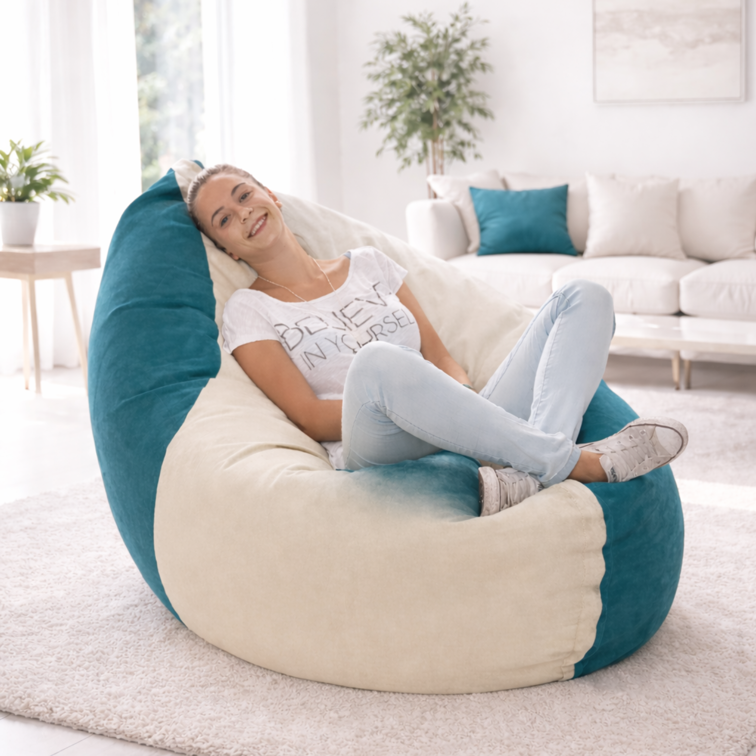 Poltrona sacco Goccia relax cellulare chiamata