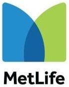 The metlife logo is blue and green and looks like a mountain.