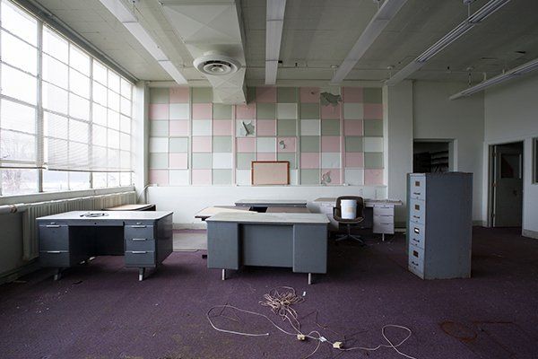 Desks Inside Office — Litchfield, MN — L & R Roll Off & Cleanup LLC Desks Inside Office — Litchfield, MN — L & R Roll Off & Cleanup LLC