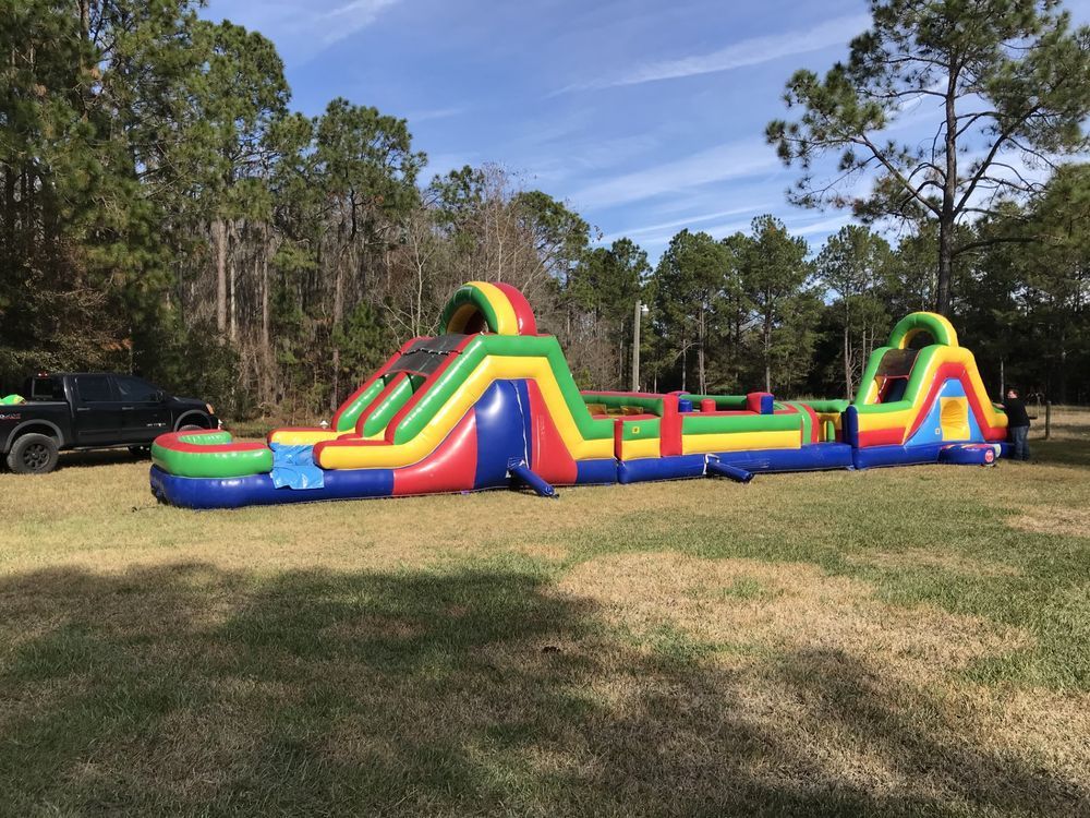 70-foot Multi-Color Obstacle Course by BackYard Carnivals in St Johns County