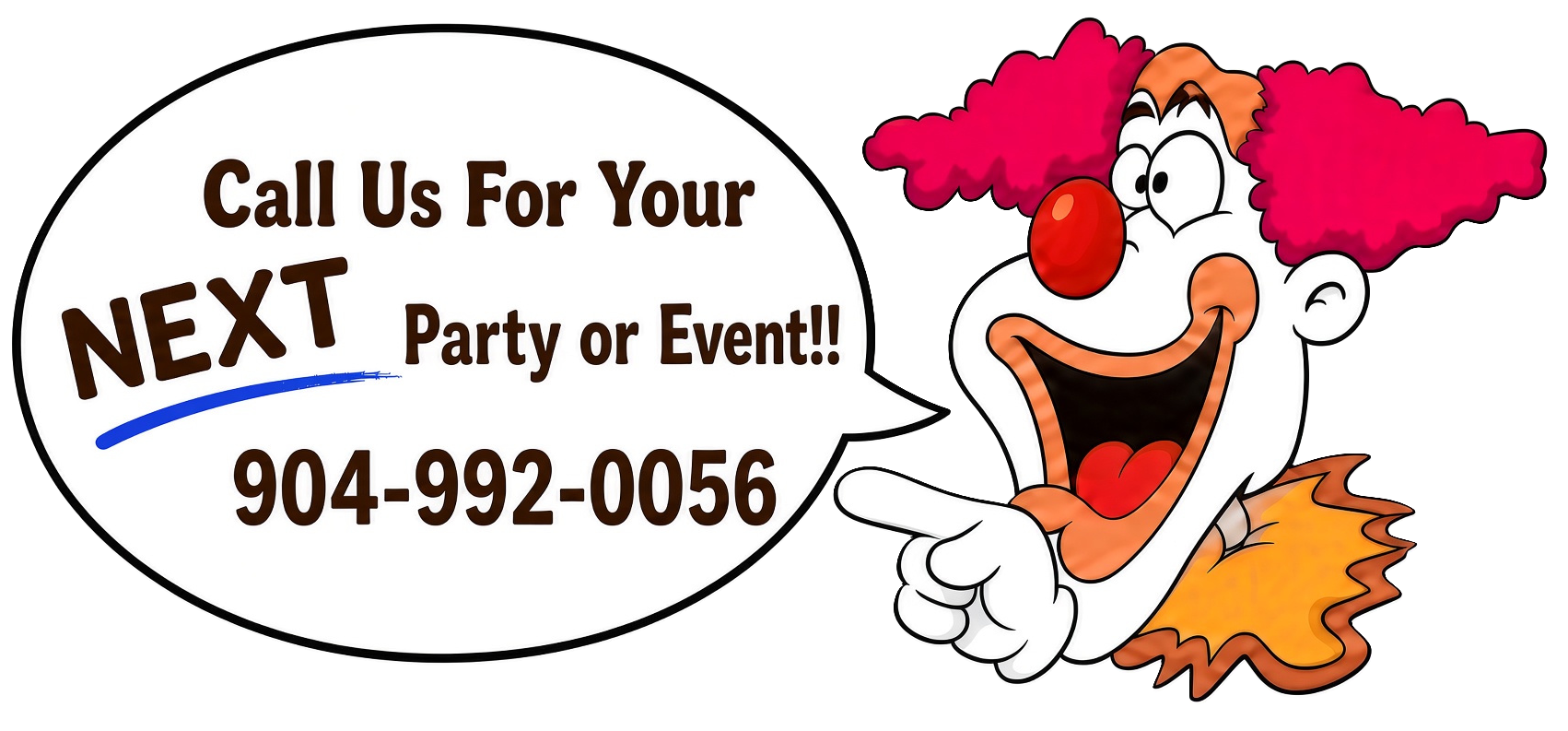 Call us for your next party or event! 904-992-0056