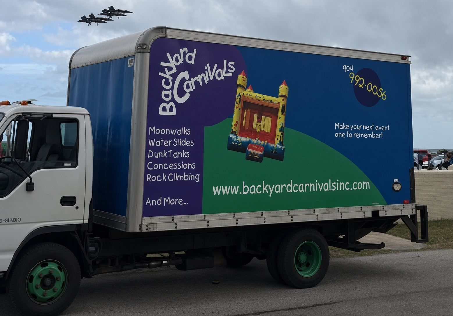 BackYard Carnivals Truck with deliveries to Jacksonville, St Augustine and Saint Johns County