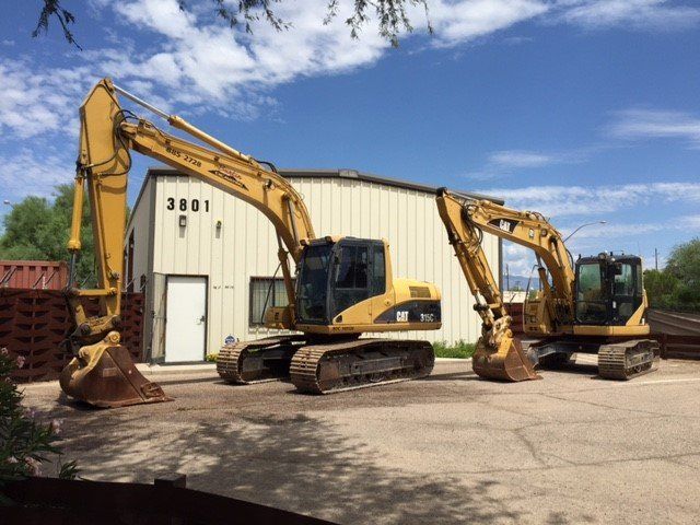 Excavators on the Parking — Tucson, AZ — Buntin Excavating