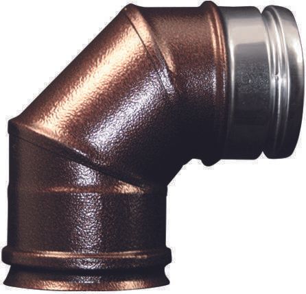 Canna fumaria doppia parete a camera d’aria in acciaio inox interno AISI 316L esterno AISI 304 - intercapedine 10 mm o esterno arabescato.