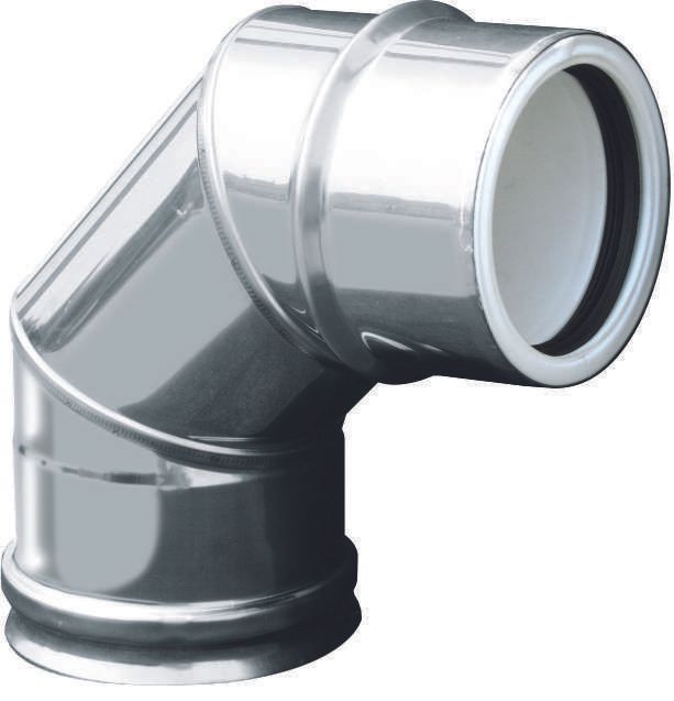 Condotto monoparete in PPs - rivestito in acciaio inox AISI 304