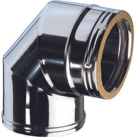 Camino doppia parete in acciaio inox interno AISI 316L esterno AISI 304 - coibentazione in lana minerale spessore 25 mm