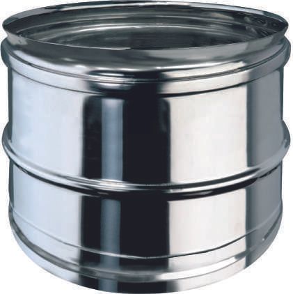 Canna fumaria / condotto rigido monoparete in acciaio inox AISI 316L