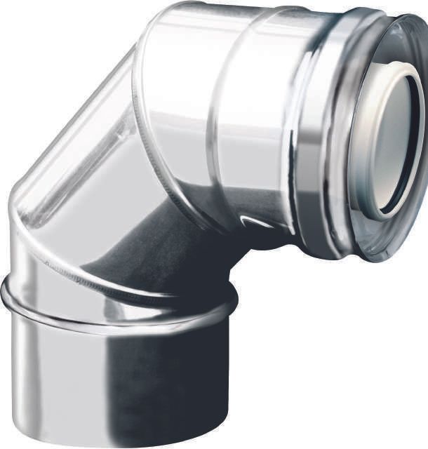 Condotto coassiale in PPs - esterno in acciaio inox AISI 304
