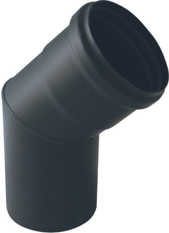 Condotto per stufe a pellet in acciaio al carbonio verniciato nero - spessore 1,2 mm