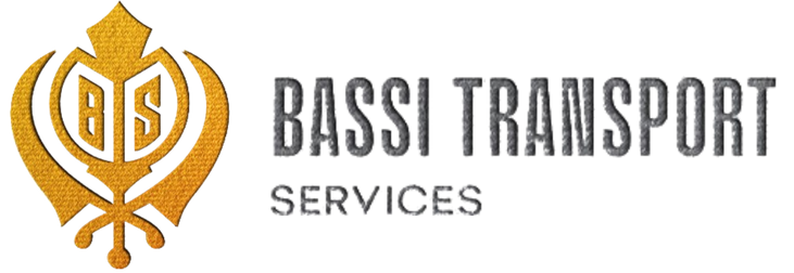 Logo for Bassi Transport Services: Golden emblem with 