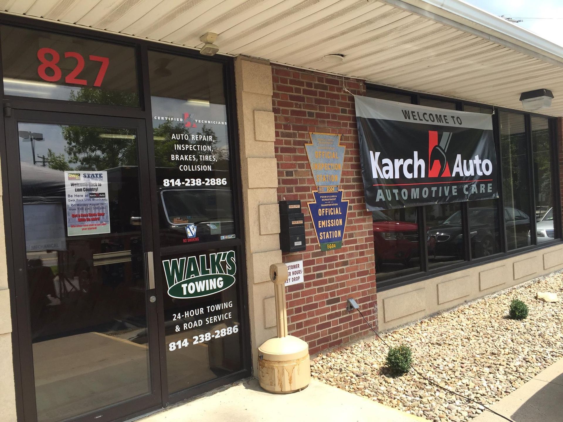 The front door of Karch Auto in State College, PA