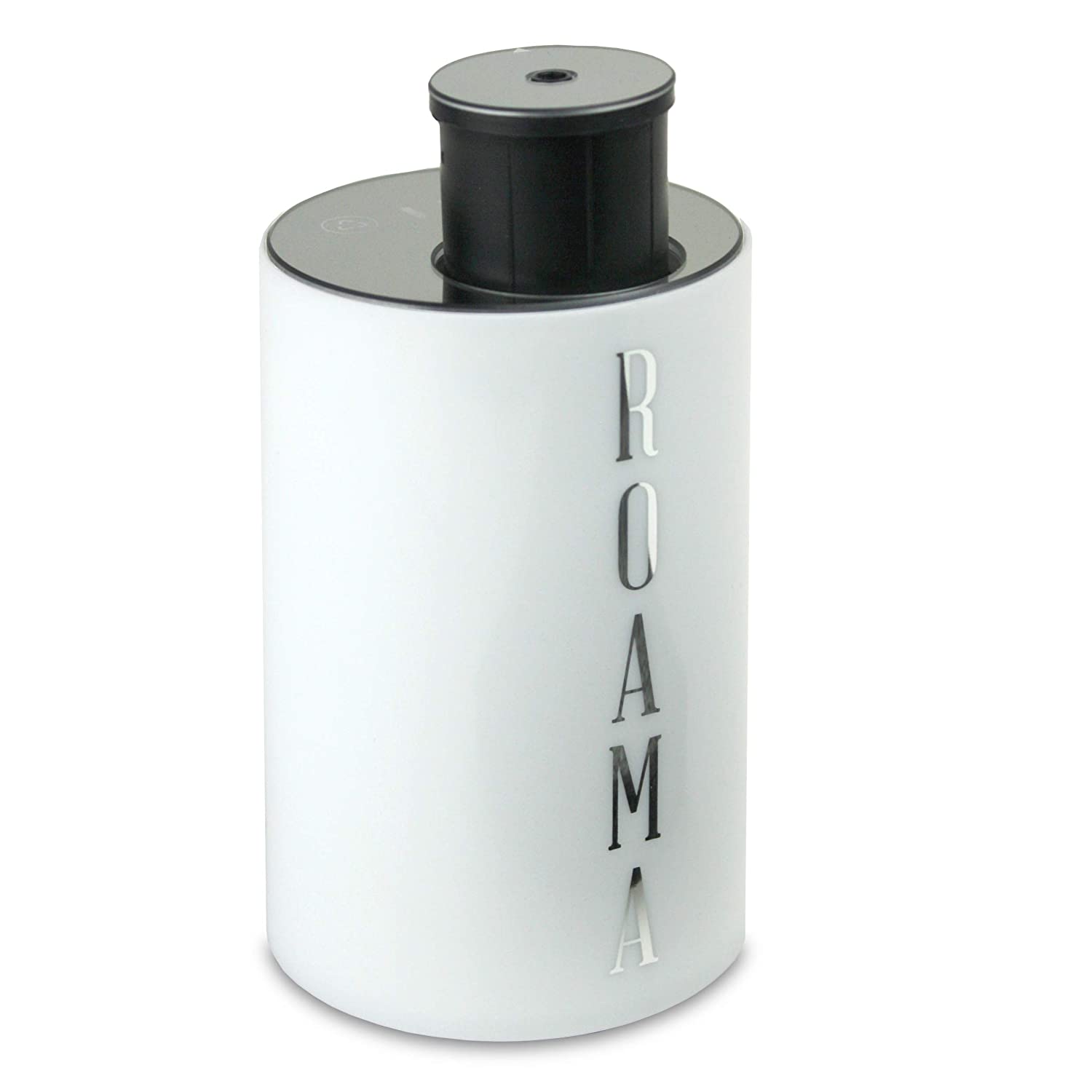 A white bottle with the word roam on it