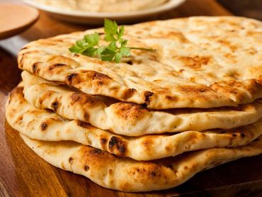 Homemade Indian Naan flatbread