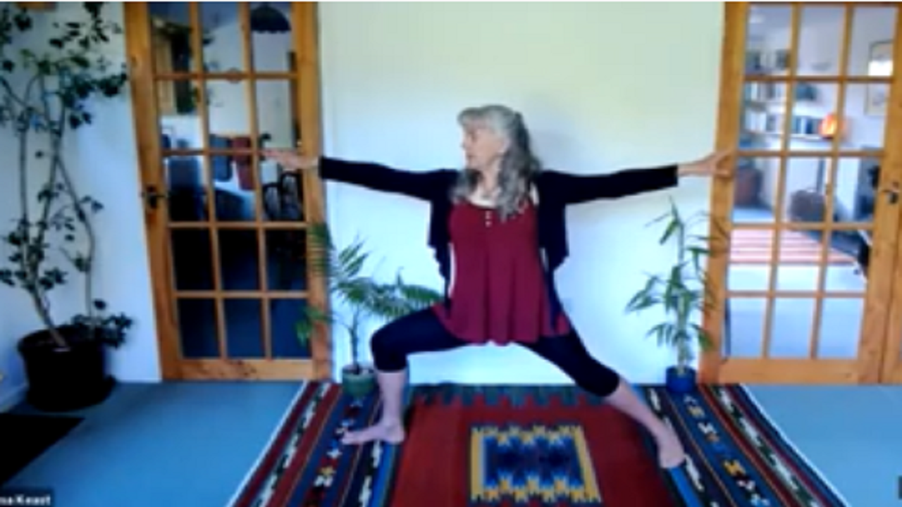 Teresa4Yoga Warrior posture