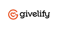 The Givelify logo, featuring an orange stylized G icon with a heart cutout next to the brand name in black lowercase text.