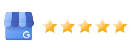 Google Maps icon with five gold stars rating