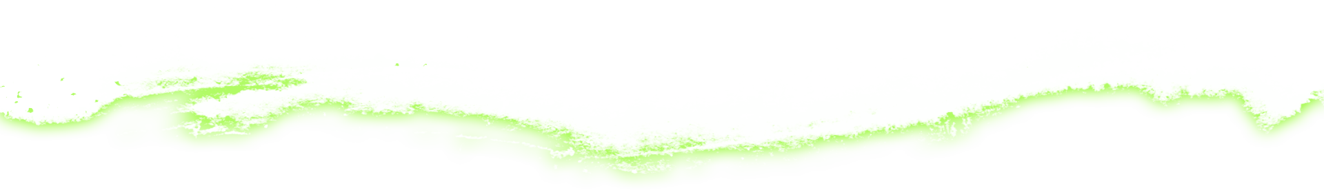A green glowing wave on a white background.