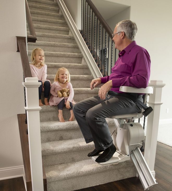 Man in stairlift