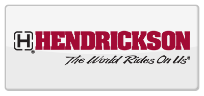 Hendrickson logo. The word Hendrickson in red, with an enclosed