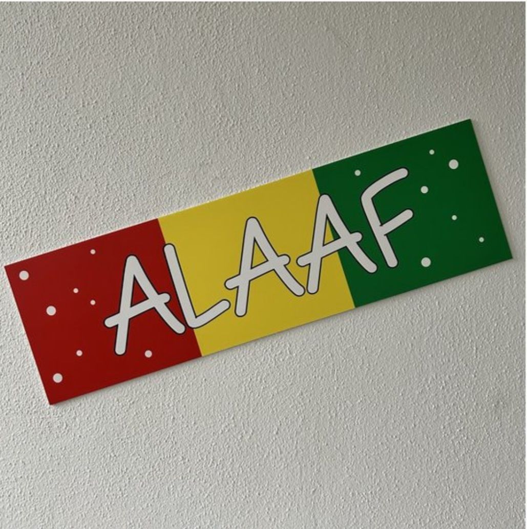 UITVERKOOP!!! Foambord Alaaf rood, geel, groen