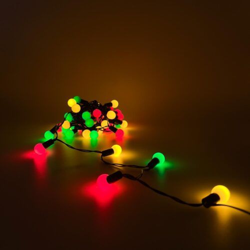 NIEUW! Rood-geel-groen lichtsnoer 50 Led (indoor)