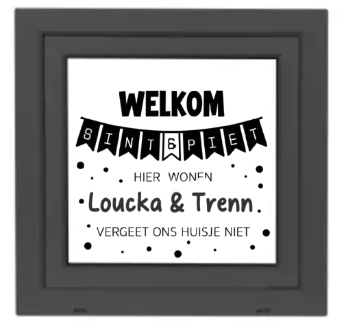 Herbruikbare raamsticker Sinterklaas