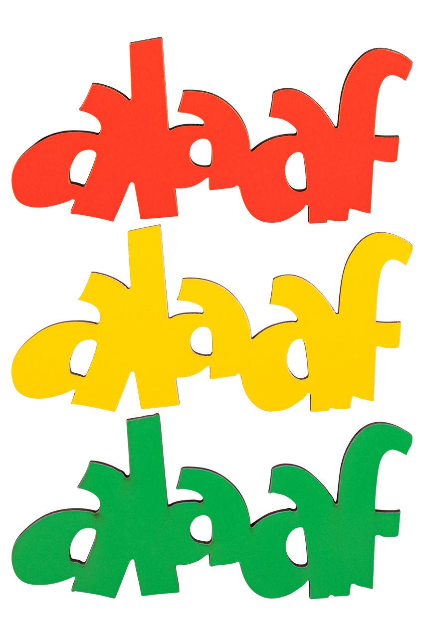 UITVERKOOP!!! Tekst ALAAF in hout (set van drie)