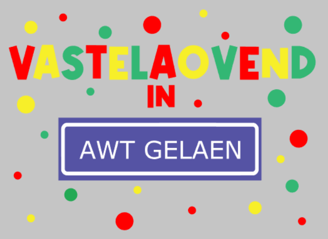 Statische raamsticker Vastelaovend in...