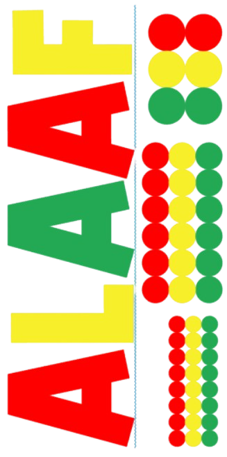 Herbruikbare raamsticker ALAAF (groot)