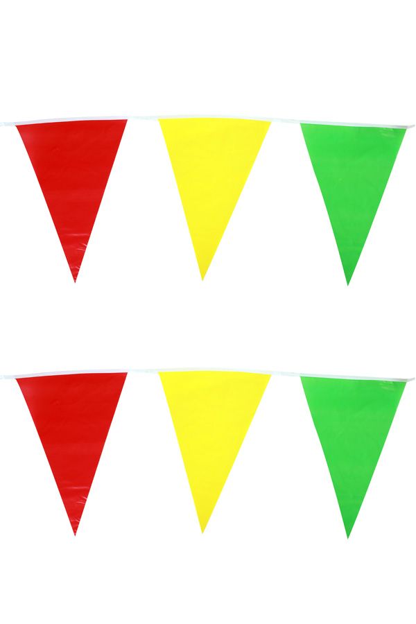 UITVERKOOP!!! Vlaggenlijn rood, geel en groen 10 meter