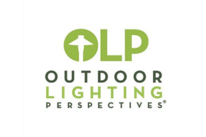 Logo for Outdoor Lighting Perspectives: Green and white text with a stylized light fixture icon.