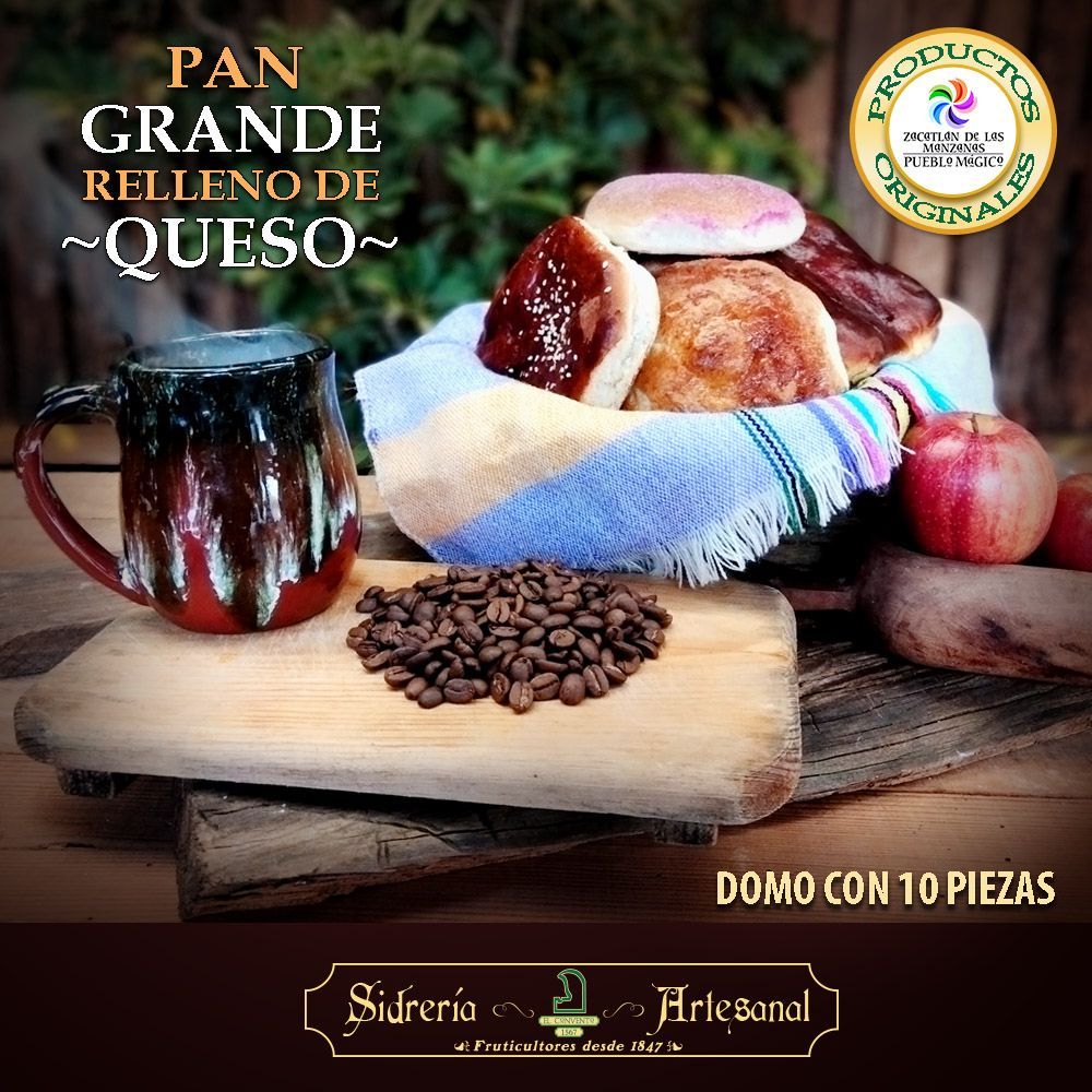 Pan relleno de Queso (10 pzas.)