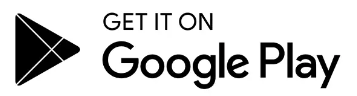 Downloadbadge van Google Play met een zwart driehoekig pictogram en de tekst op een witte achtergrond.