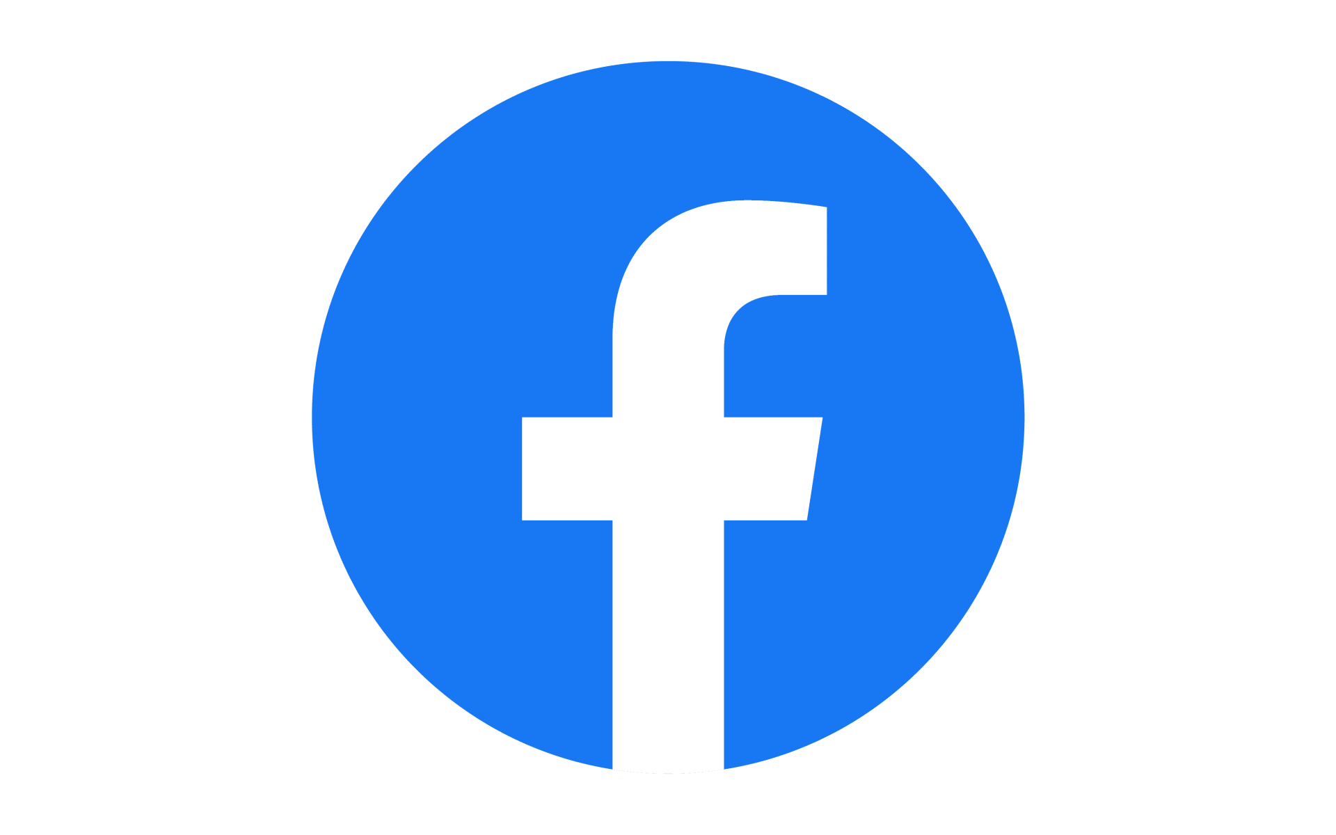 the facebook logo is in a blue circle on a white background .