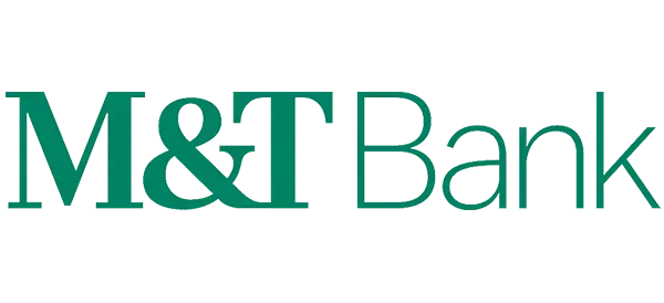 M&T Bank logo in green text on a white background