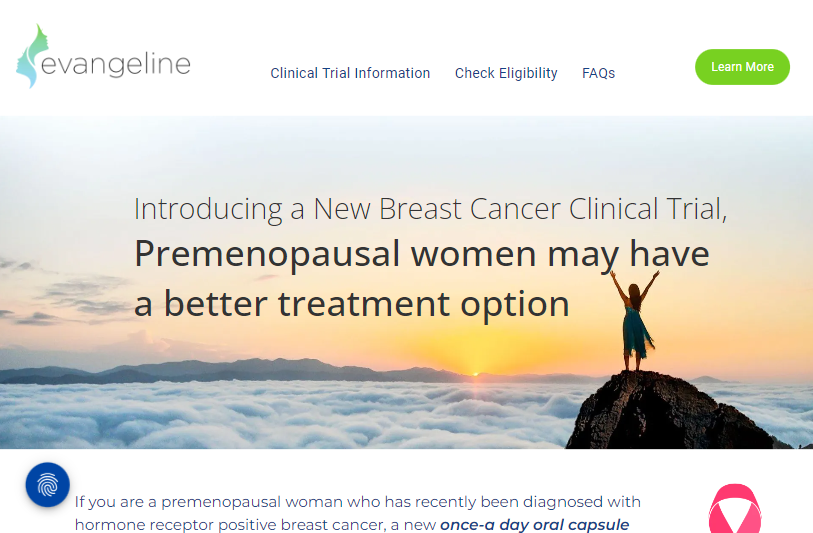 Breast Cancer Clinical Trial Website Design