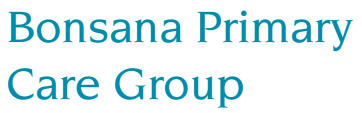 Blue text reading “Bonsana Primary Care Group” on a white background